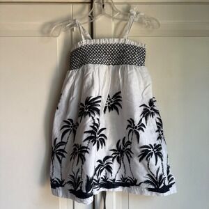 Janie and Jack Sundress Palm Tree Print Sleeveless‎ Girls Dress 12 to 18 Months